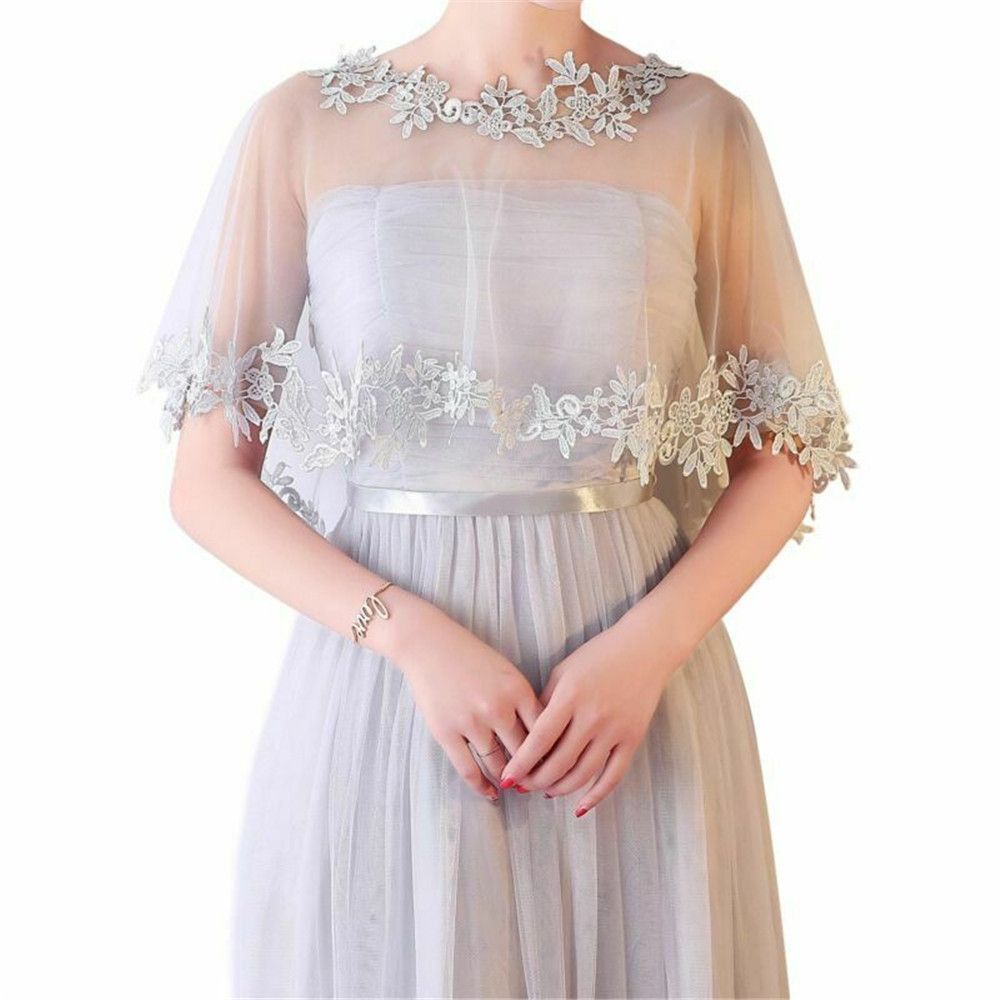 Stole Wedding Shawl - ファッションカジュアルブライダルウェディングケープイブニングドレスショールレースショールエレガント