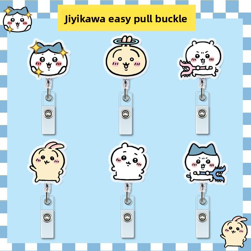 Lanyard Badge Holder - jiyi 格納式バッジリール かわいい ID カードホルダー クリップ