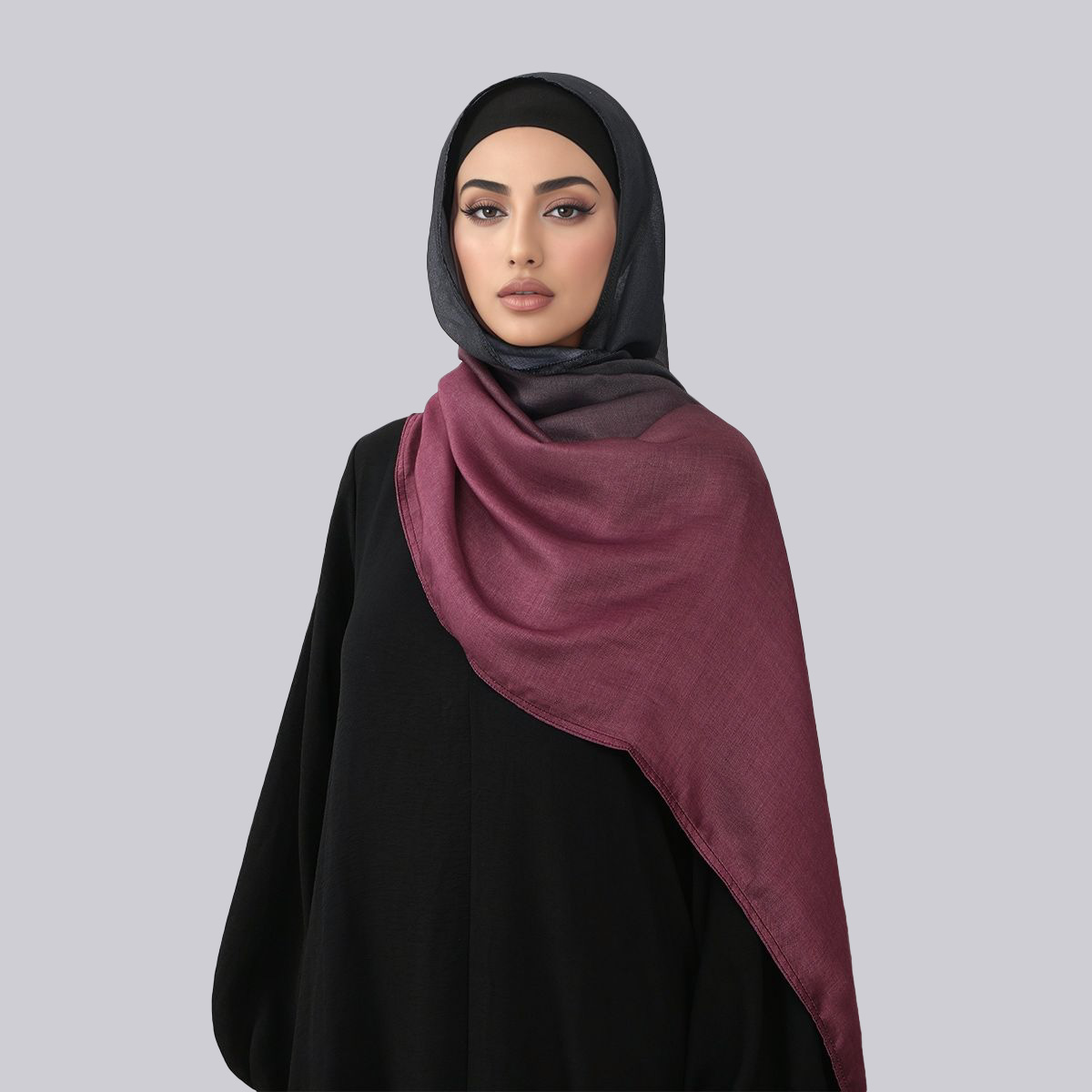 Head Wrap Turban - 女性用グラデーションコットンレーヨンヒジャブスカーフ、高品質ヘッドラップショール、ムスリムヘッドバンド、イスラムターバン、ビッグサイズ180*70cm