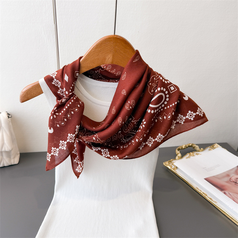 純綿女性用スカーフ正方形スカーフレディースネックヘアスカーフ - Bandana Cotton のレビューと価格