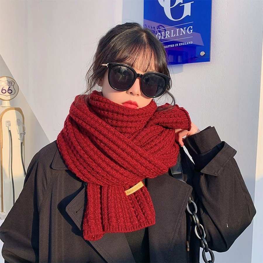 厚手のケーブルニット暖かいカシミヤスカーフネッカチーフ冬用ロ - Muffler Men Wool のレビューと価格