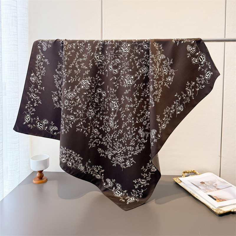 高級ヴィンテージ 90X90cm 正方形スカーフ女性のための - Face Scarf Mask のレビューと価格