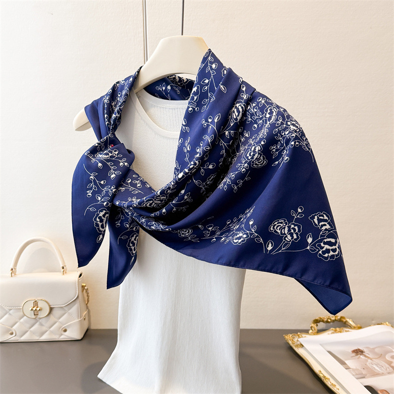 高級ヴィンテージ 90X90cm 正方形スカーフ女性のための - Face Scarf Mask のレビューと価格