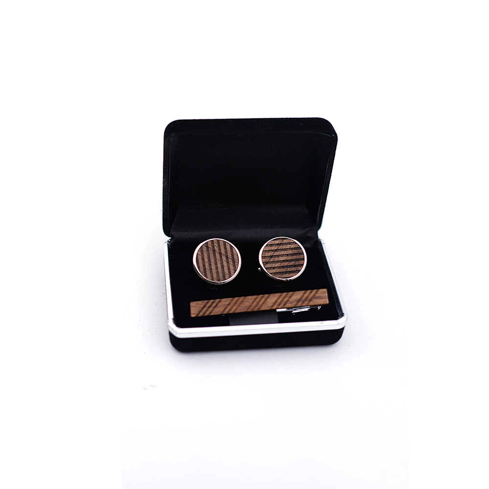 男性用の高品質の木製カフスボタン,ネクタイピン,ギフト,木製 - Tie Bar Set Gift のレビューと価格