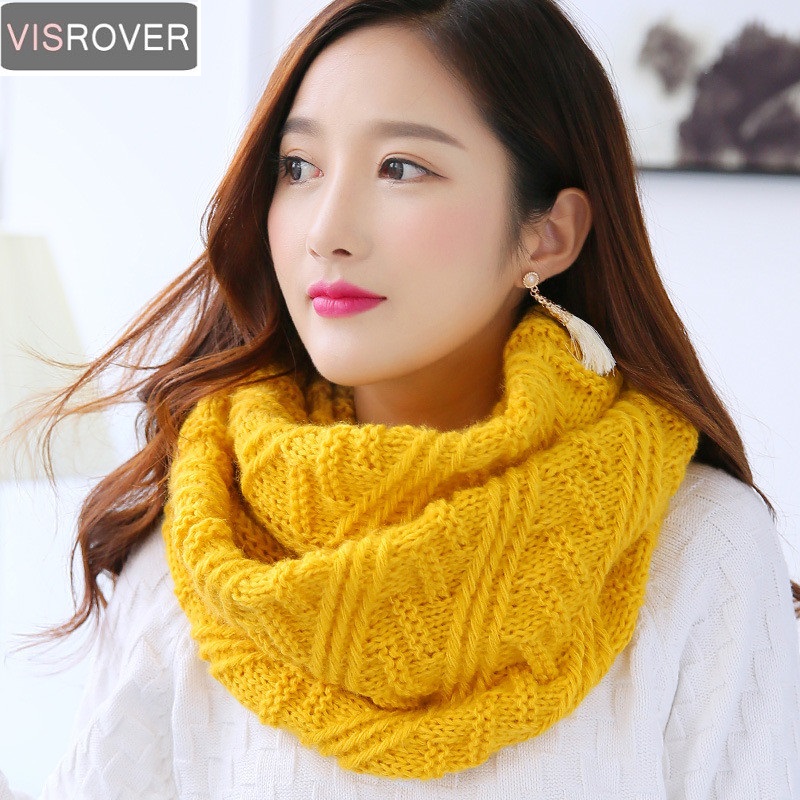 Visrover-女性用ノニクスカーフ,冬用ニットスカーフ, - Infinity Scarf Knit のレビューと価格
