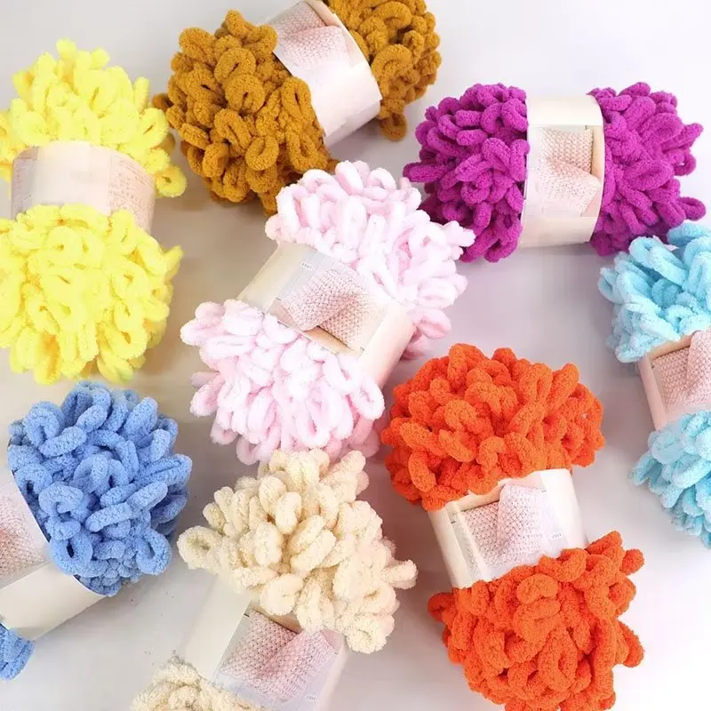 100 グラム/ボールフィンガーループ糸糸ふわふわソフトシェ - Woven Scarf Blanket のレビューと価格