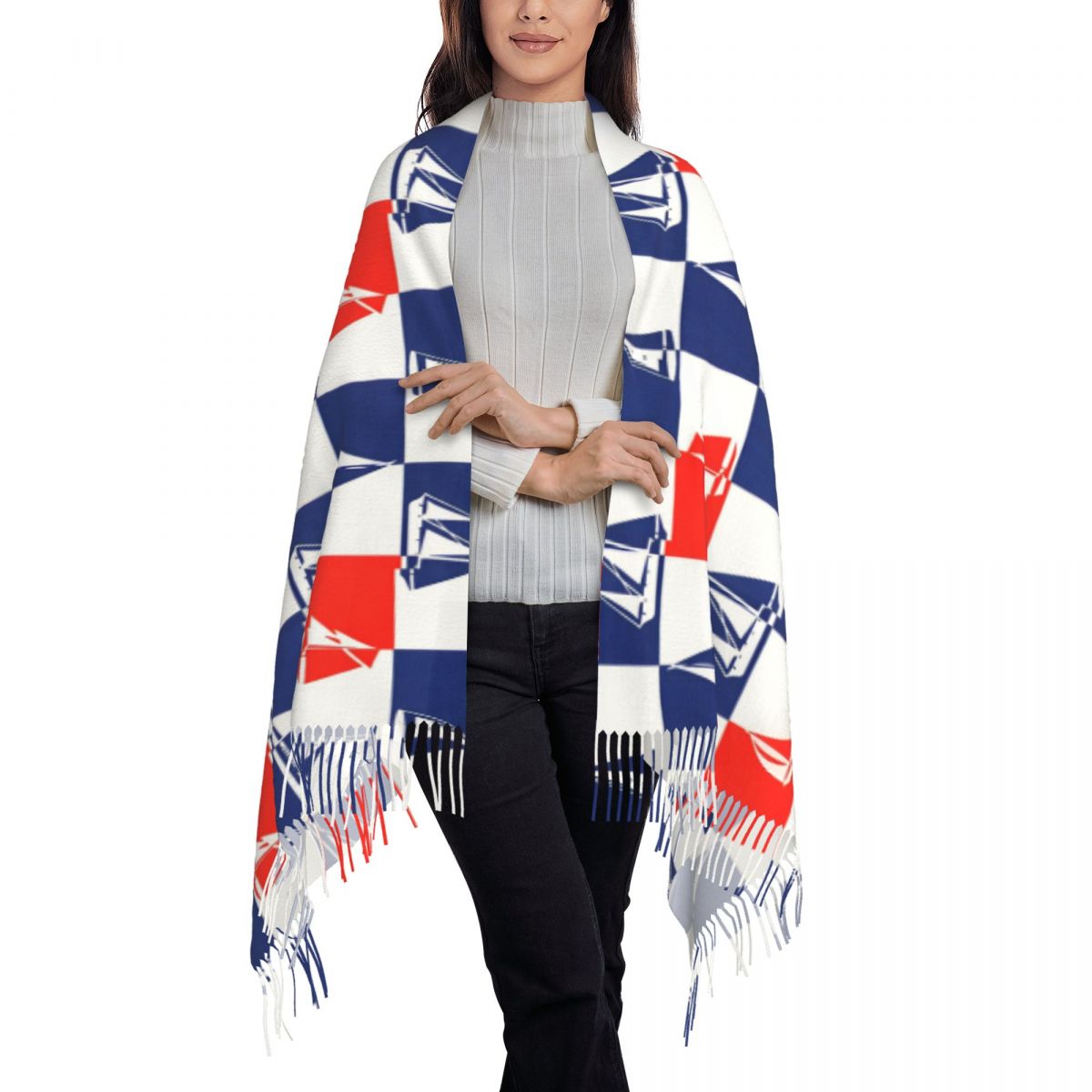 帆船オーシャンスカーフ秋冬パシュミナショールラップ星空ジンベ - Pashmina Wrap Large のレビューと価格