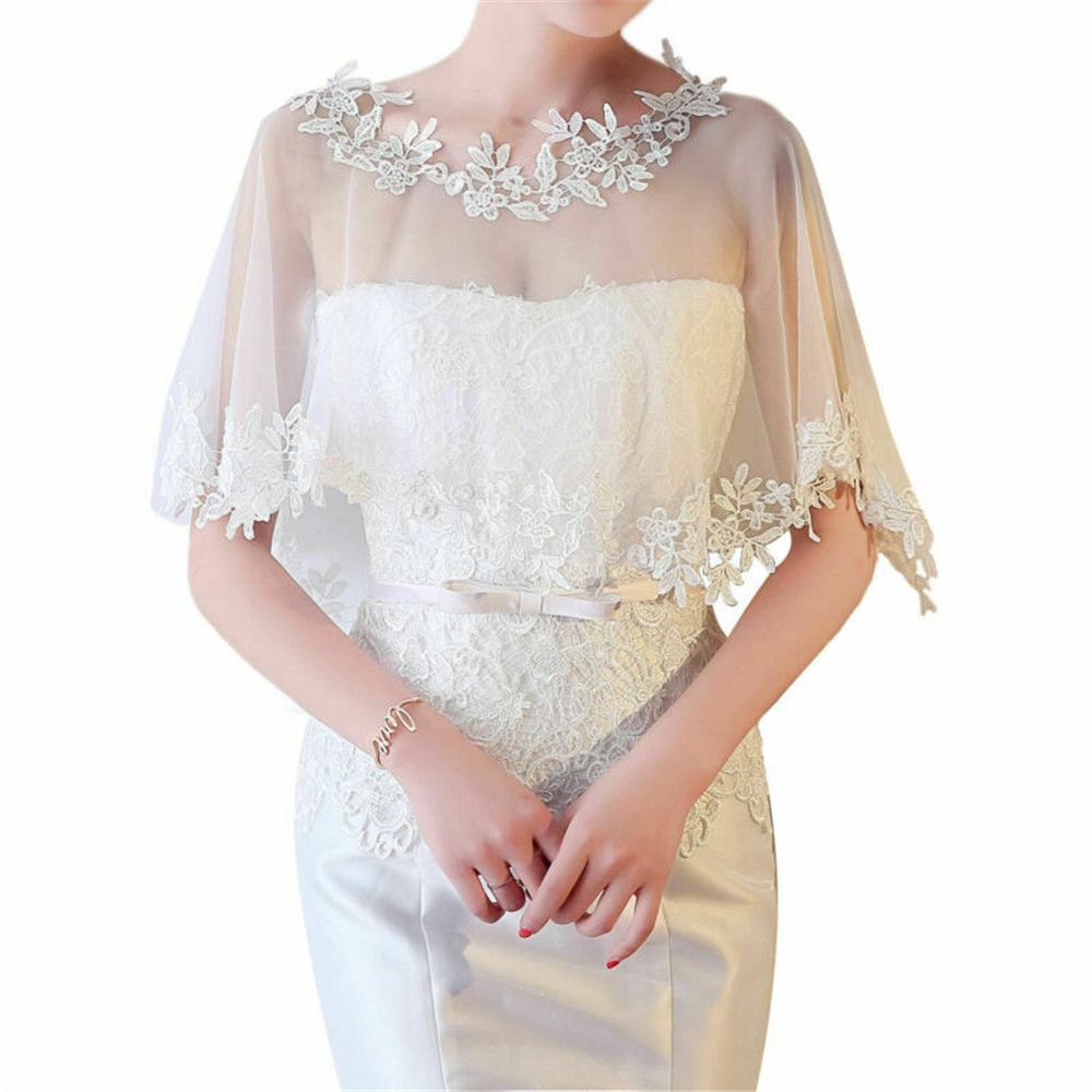 ファッションカジュアルブライダルウェディングケープイブニング - Stole Wedding Shawl のレビューと価格