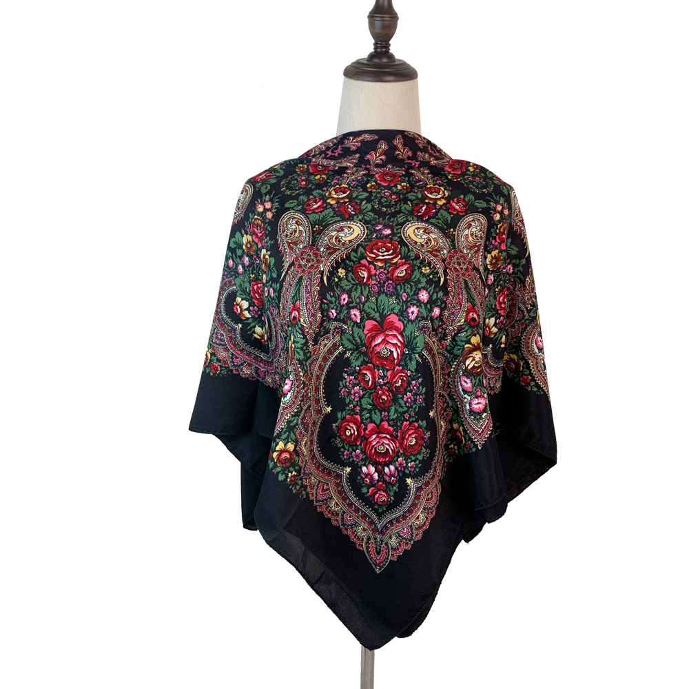 女性のための花柄の正方形のスカーフ,豪華なバンダナショール, - Bandana Cotton のレビューと価格