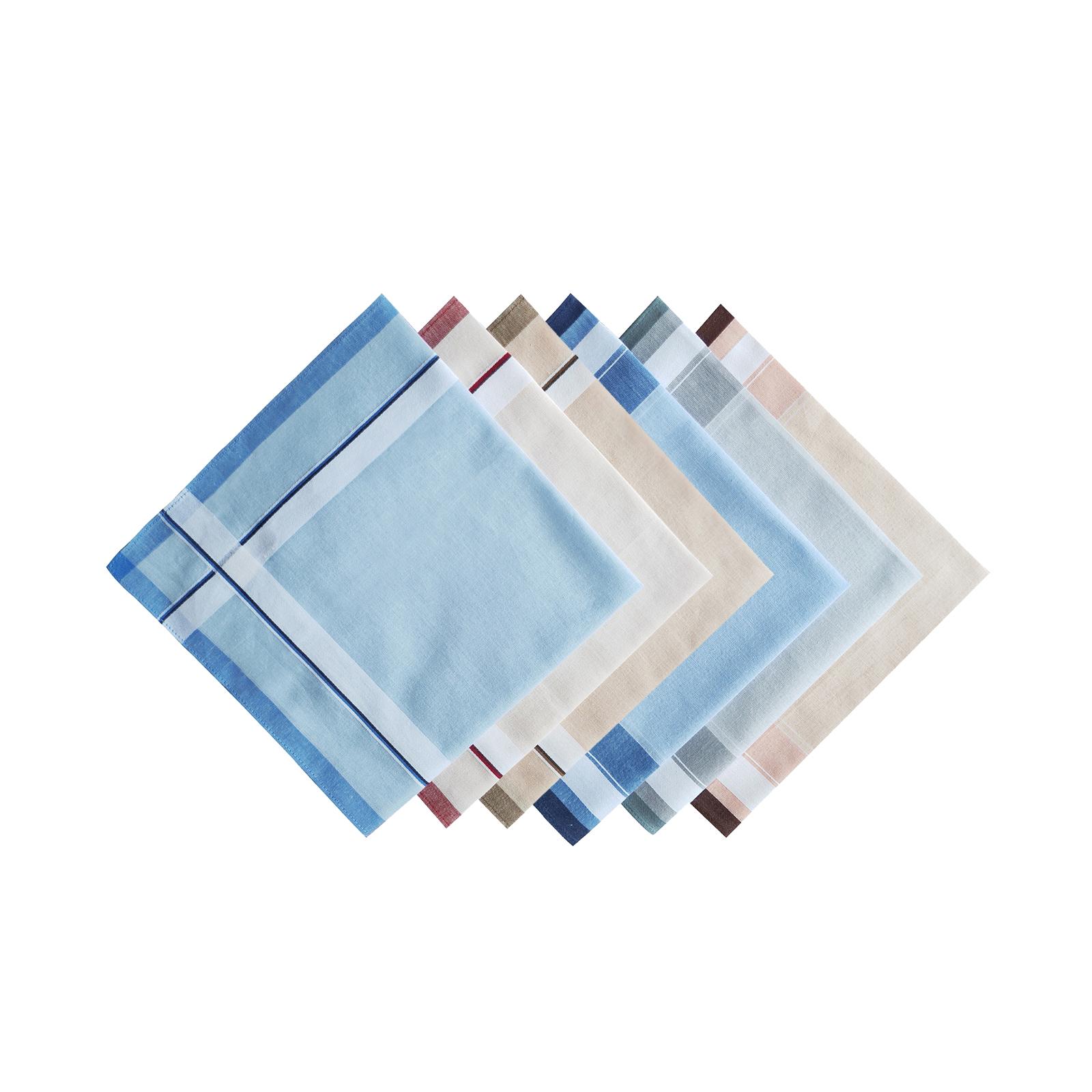 6枚組ポケットスクエアハンカチ 40cm コットン メンズハ - Handkerchief Cotton Men のレビューと価格