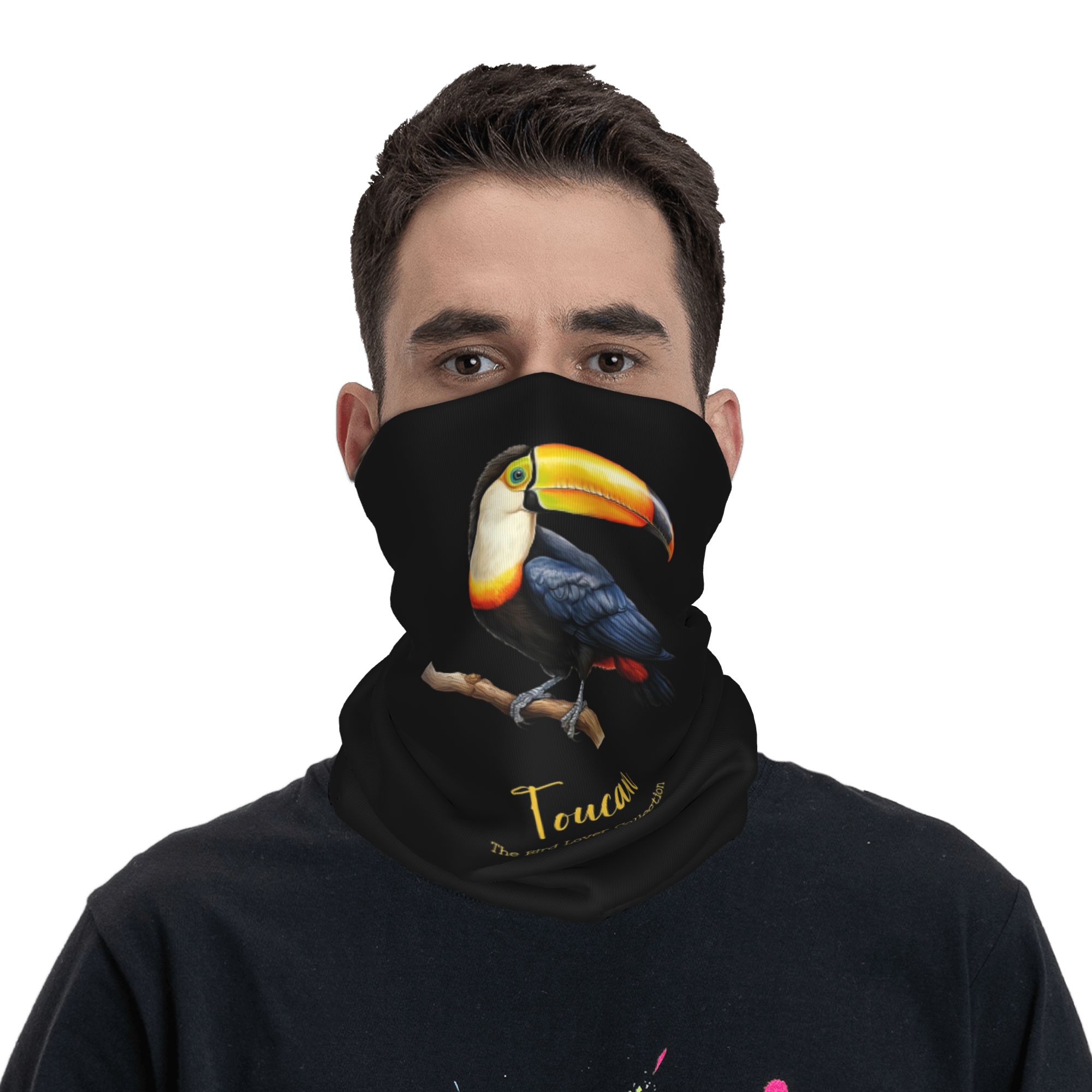 オオハシ鳥バンダナネックカバープリントラップスカーフ多機能フ - Face Scarf Mask のレビューと価格