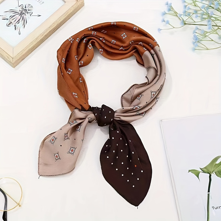 2025年ニューデザイナーフローラルプリントレディーススクエ - Scarf Silk Square のレビューと価格