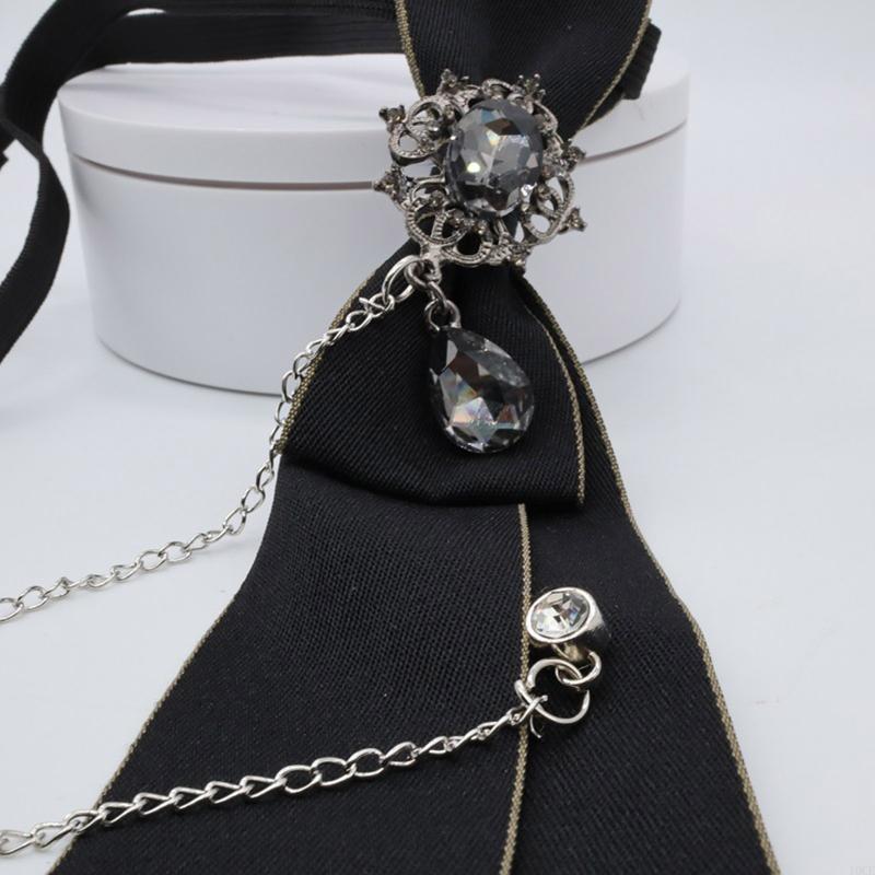 ネクタイ ゴシック メタル チェーン ラインストーン チャー - Bow Tie Pre Tied のレビューと価格