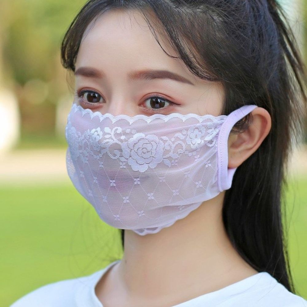 ファッション通気性日焼け止めベール超薄型レースデザインサイク - Face Scarf Mask のレビューと価格
