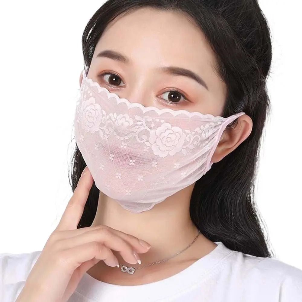 ファッション通気性日焼け止めベール超薄型レースデザインサイク - Face Scarf Mask のレビューと価格