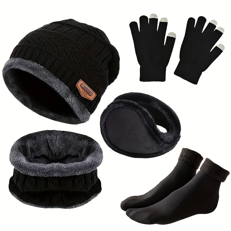 メンズウィンターハット、アウトドアウィンタースカーフ、手袋、 - Muffler Men Wool のレビューと価格