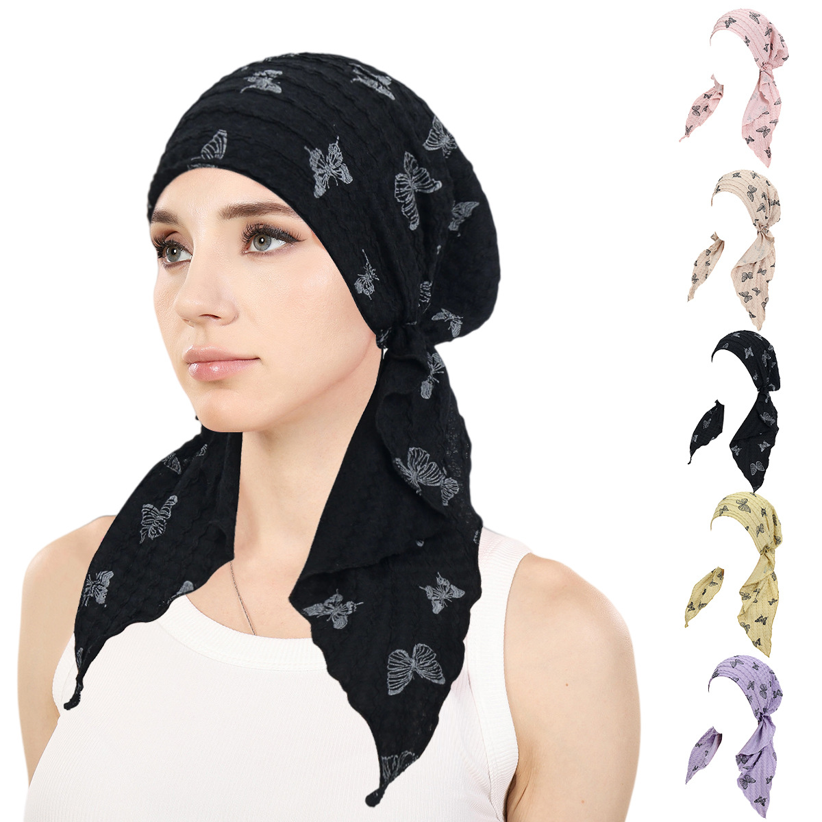 女性用ムスリムヒジャブキャップ、ソフトで伸縮性のあるロングテ - Head Wrap Turban のレビューと価格