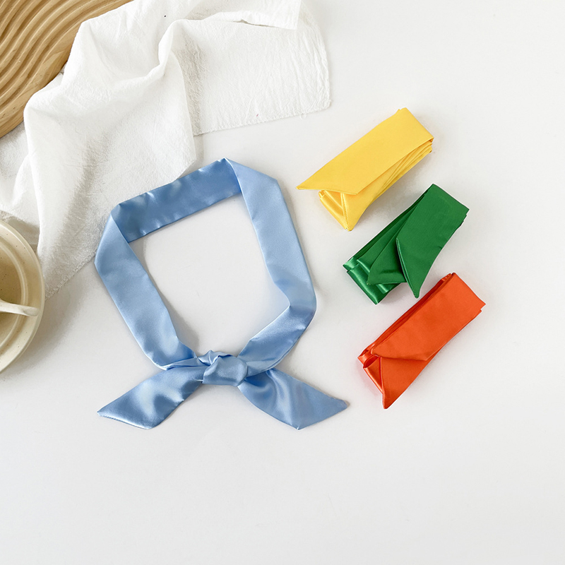 4 × 100 センチメートルサテンシルク狭いスカーフネッカ - Silk Neck Scarf のレビューと価格