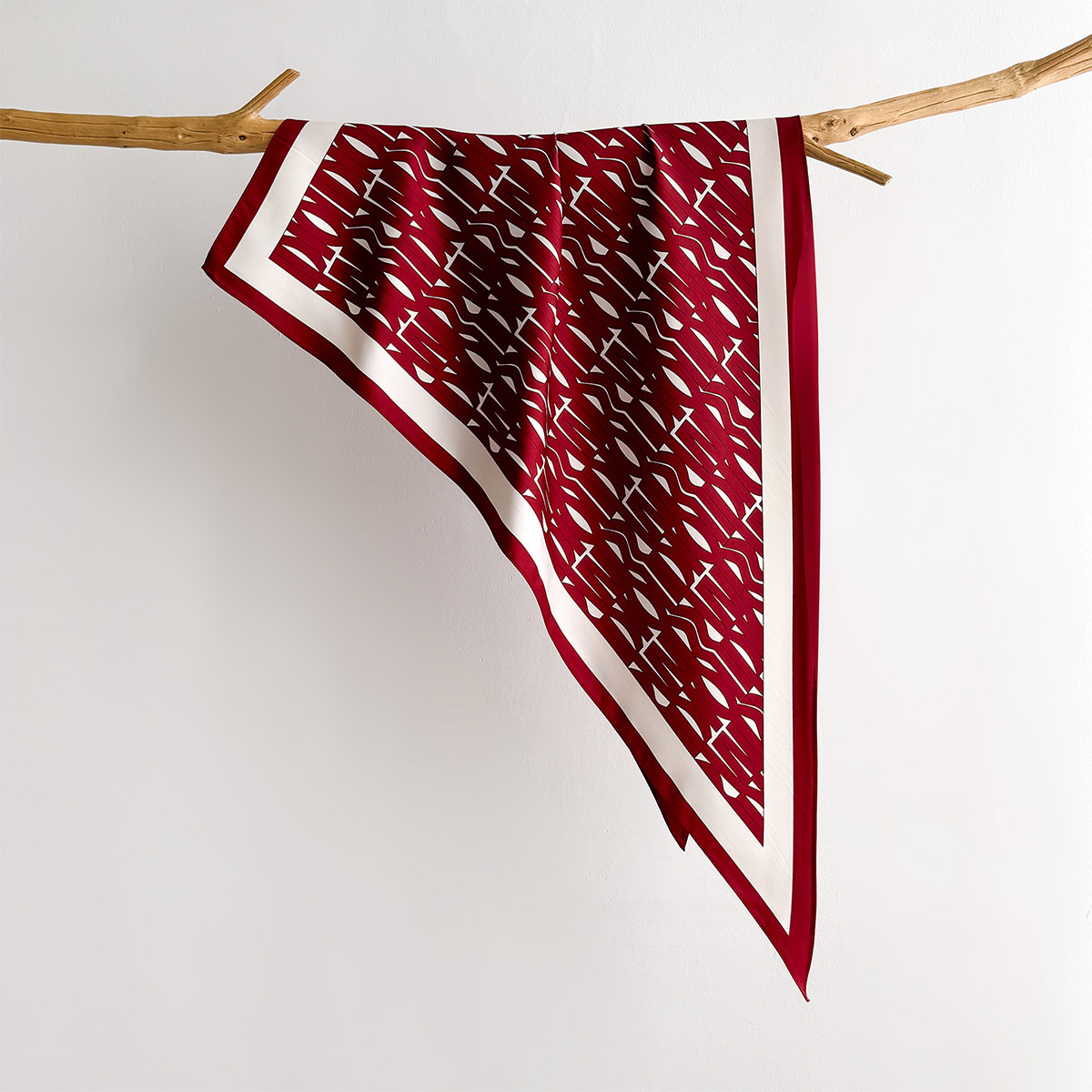 春プリントスクエアスカーフ女性のためのソフトステインイミテー - Silk Neck Scarf のレビューと価格