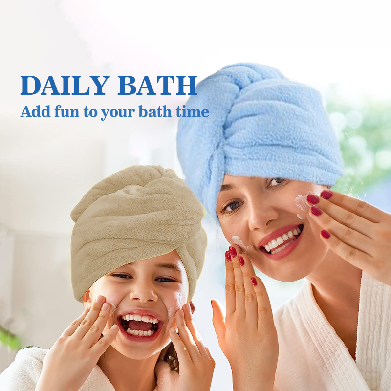 マイクロファイバーヘアタオルラップ 女性用 シャワースパヘッ - Head Wrap Turban のレビューと価格