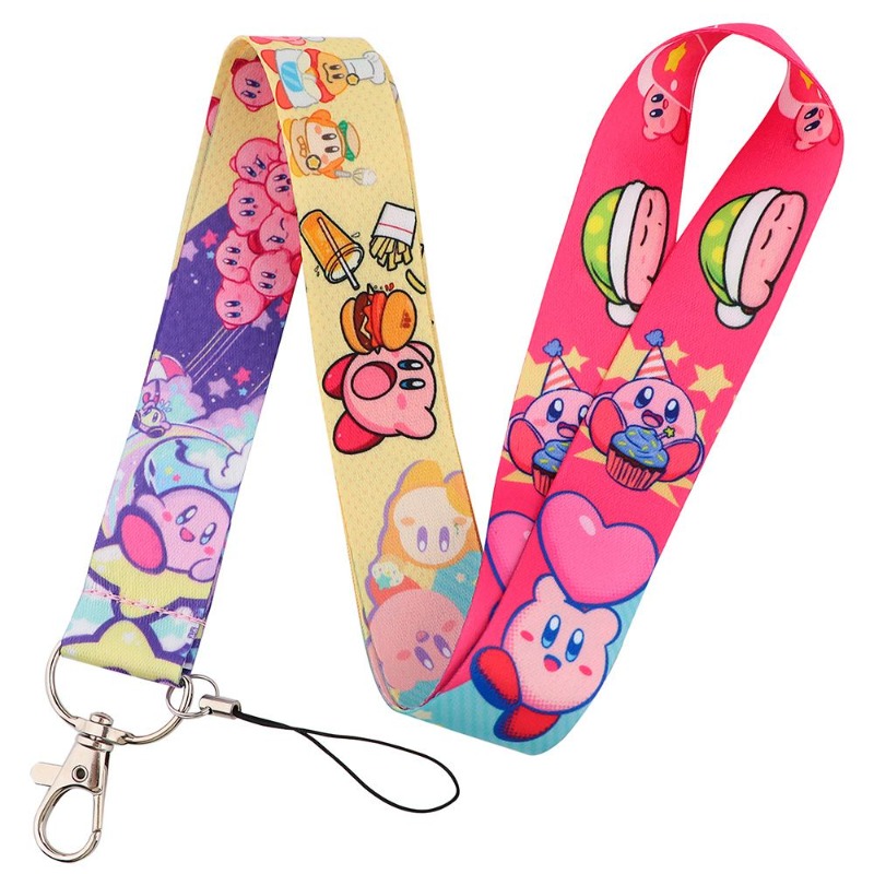 ホットキュートカービーランヤード カラフルプリントネックスト - Lanyard Badge Holder のレビューと価格